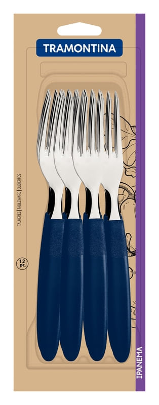 Tenedor Ipanema Azul Tramontina 12pz