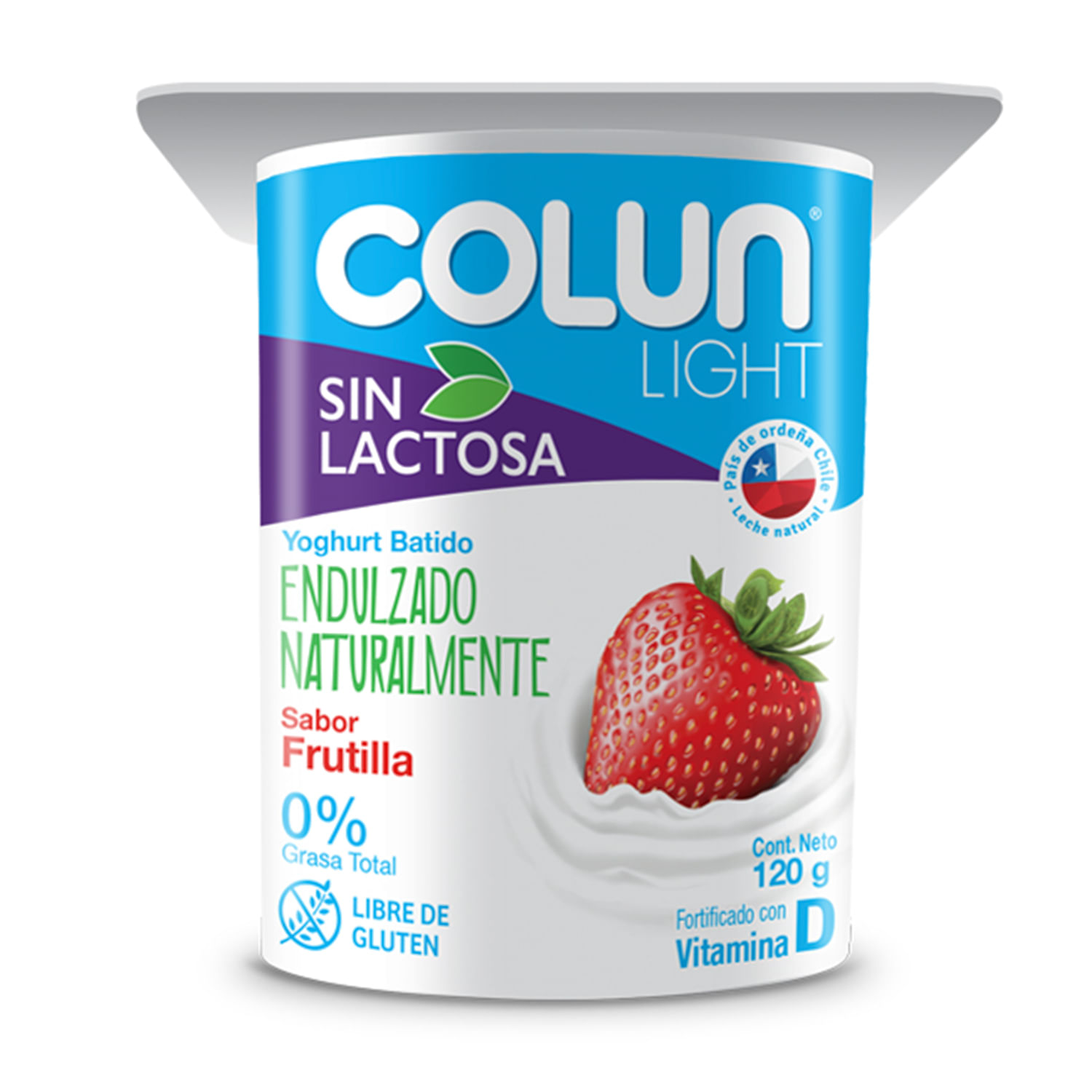 Yogur sin Lactosa Frutilla los Col 190g