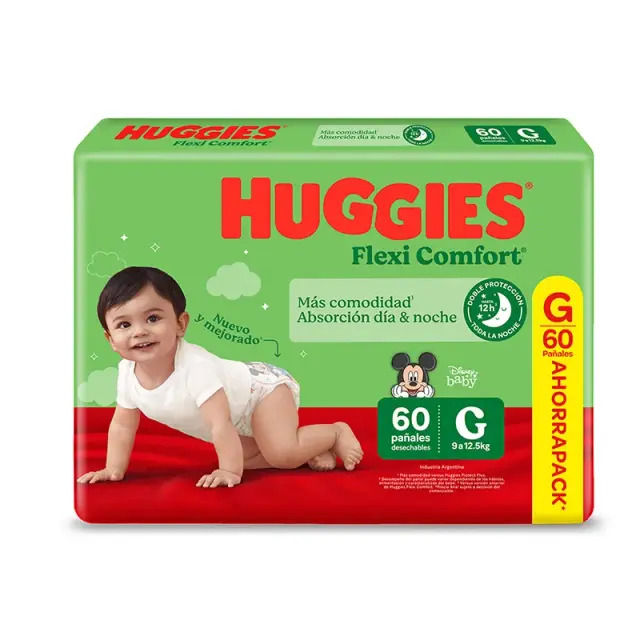 Pañal Hug Flex Conf G Ahorro 60