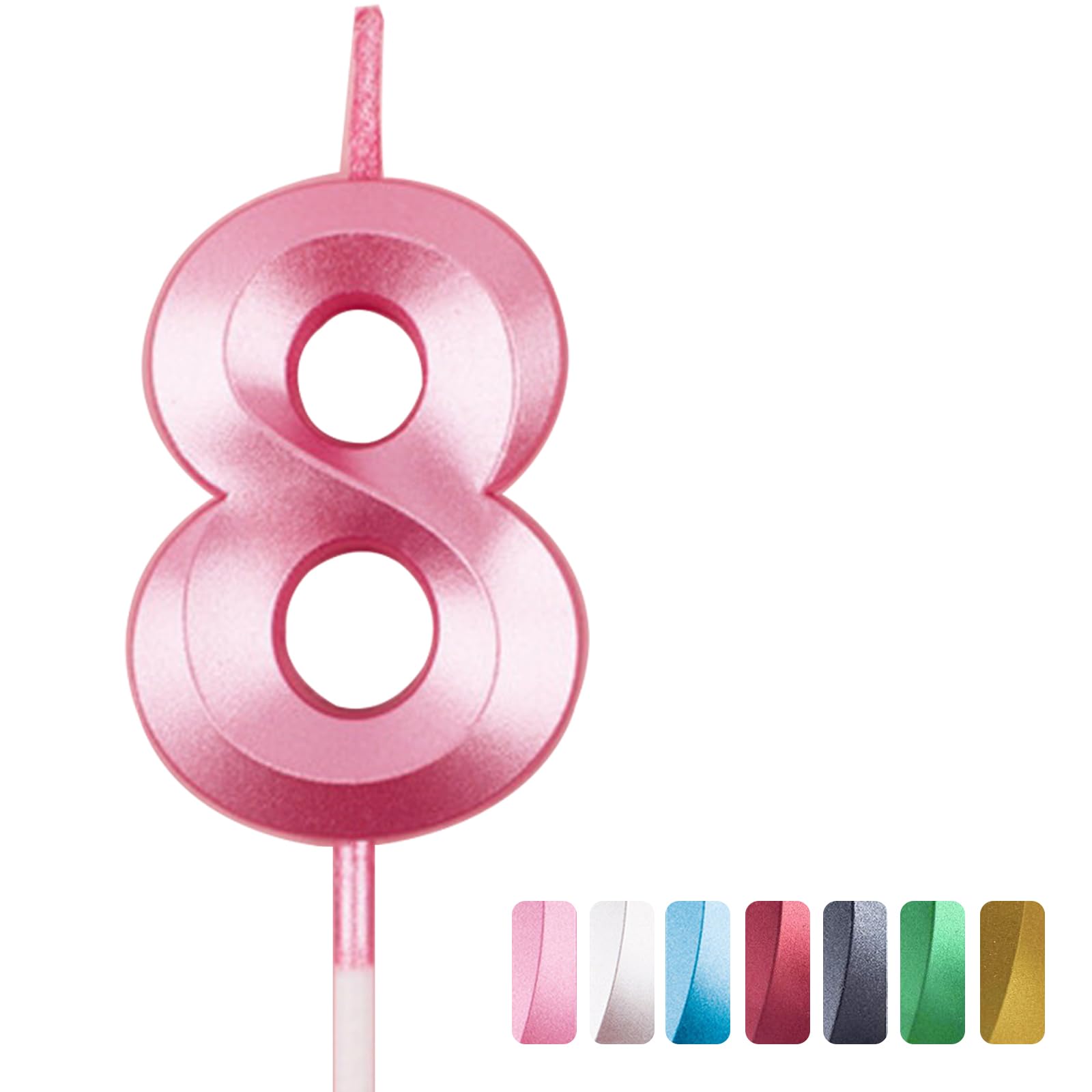 Vela Contornada Rosa N.8