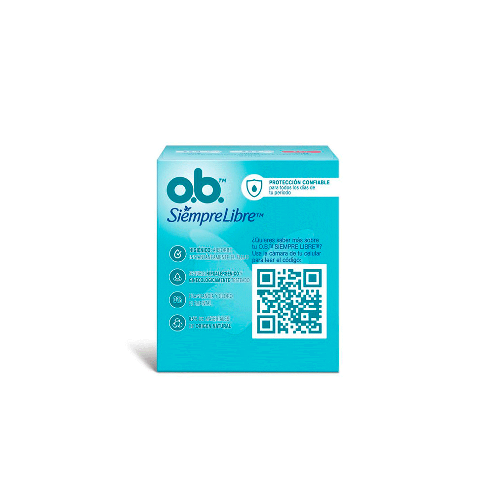 Absorventes O. B. Siempre Libre 8 Un
