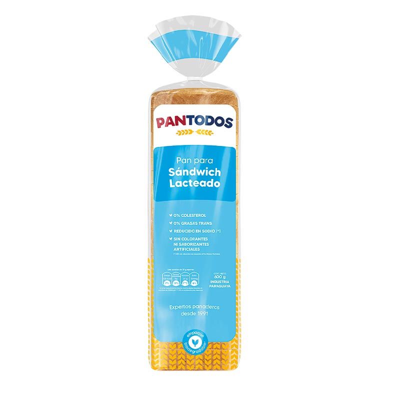 Pan Sandwich Lacteado Pan Todos 620g
