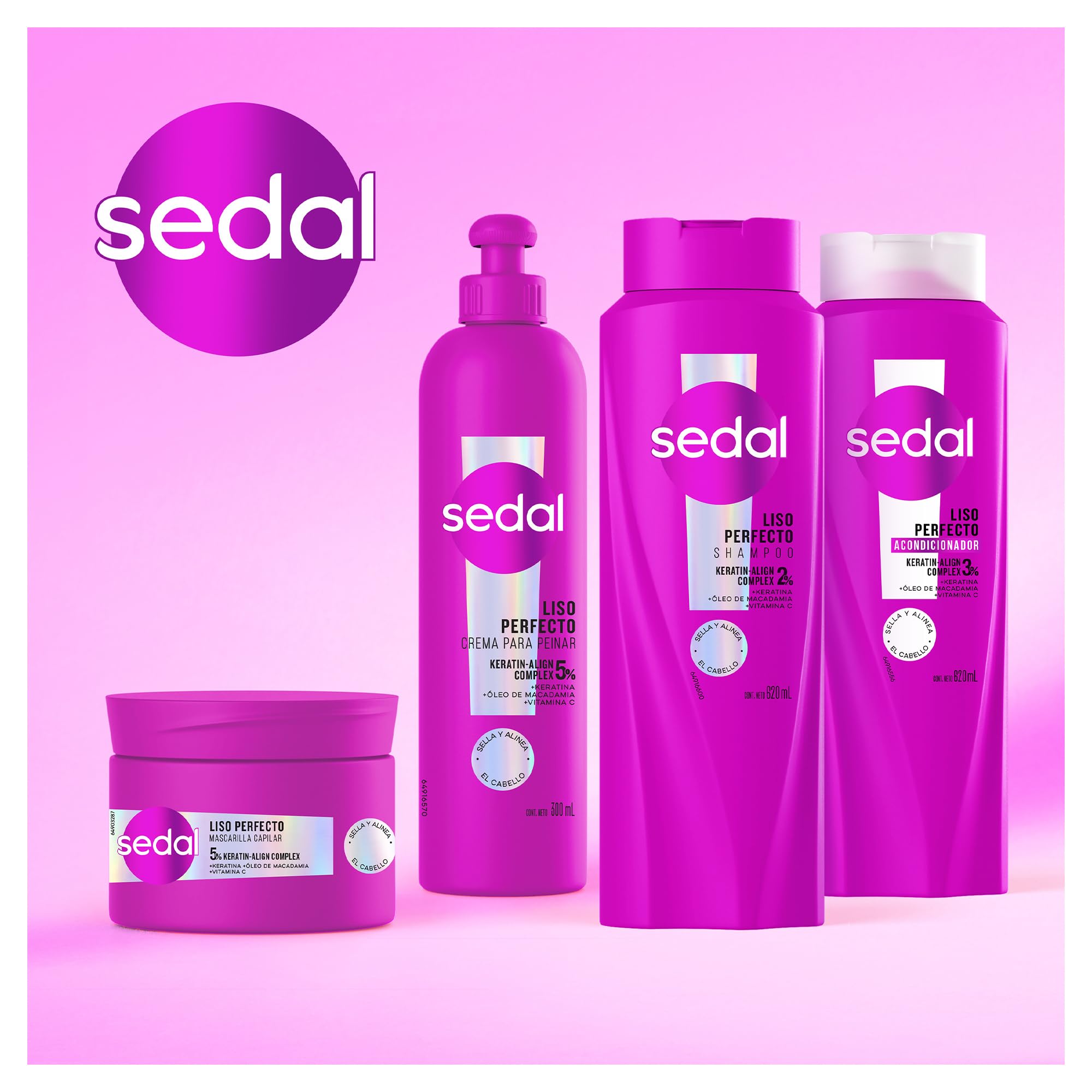 Sedal Mascara Capilar Liso Perfecto Ne 6x300g