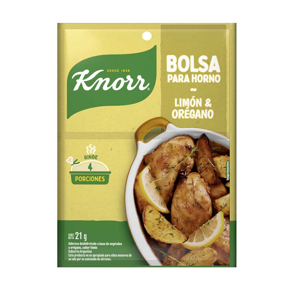 Knorr Condimento Bolsa Horno Lim. Orégano