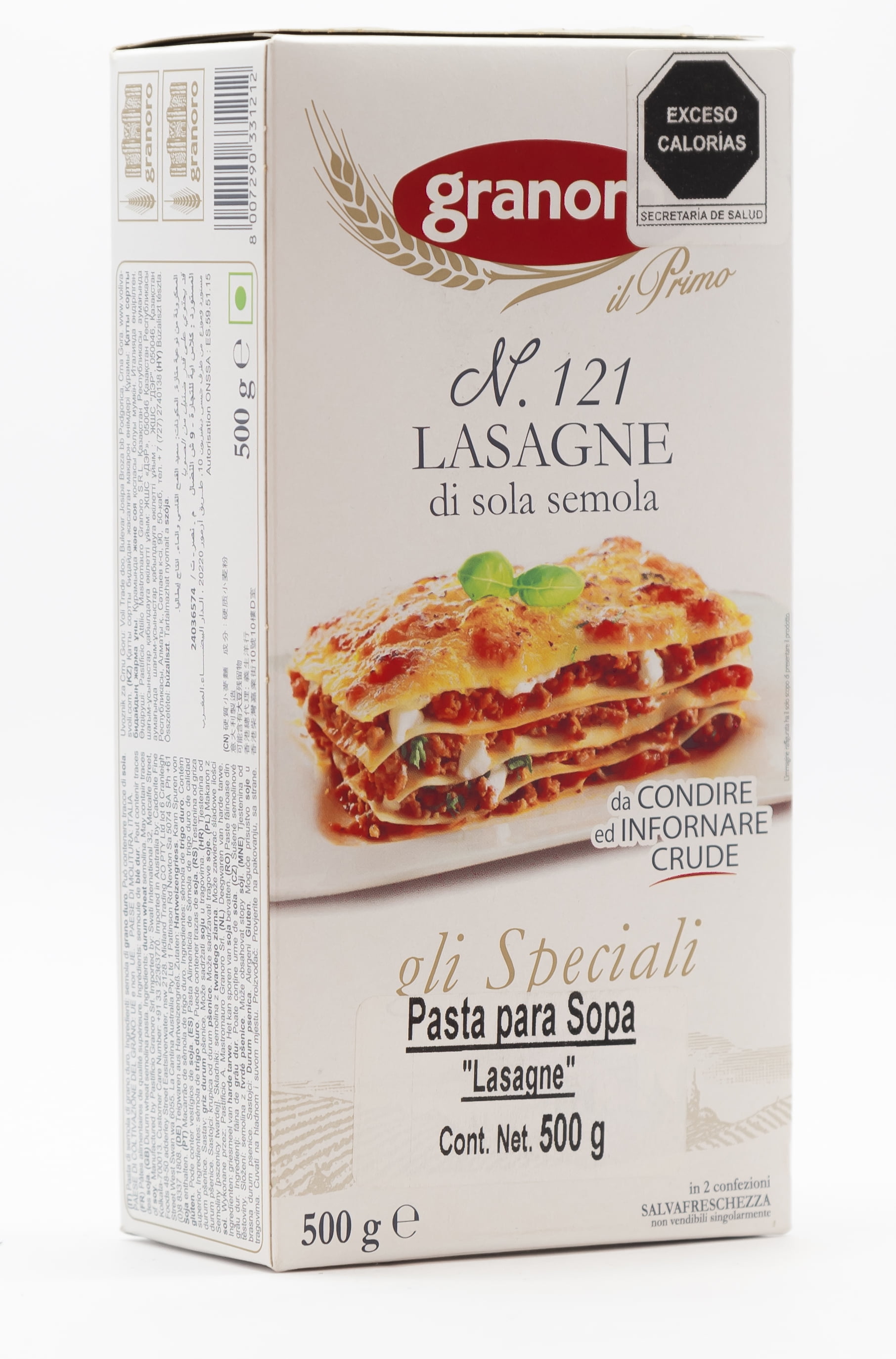 Lasaña Semola 500g