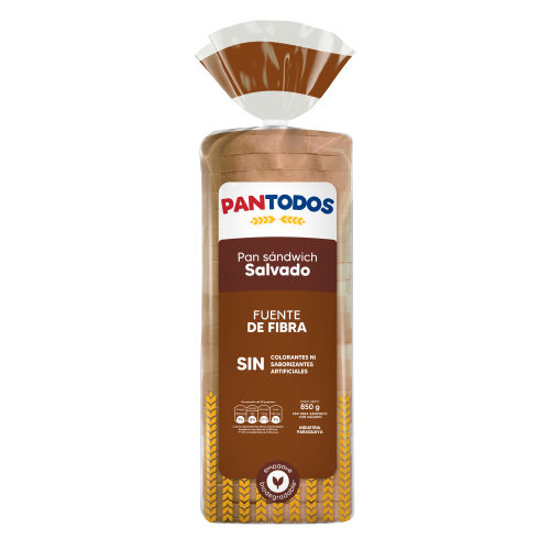 Pan de Sandwich Salvado Pantodos 850g
