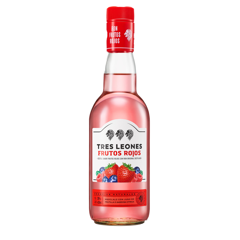 Coctel Ron Frutos Rojos Tres Leone 420ml