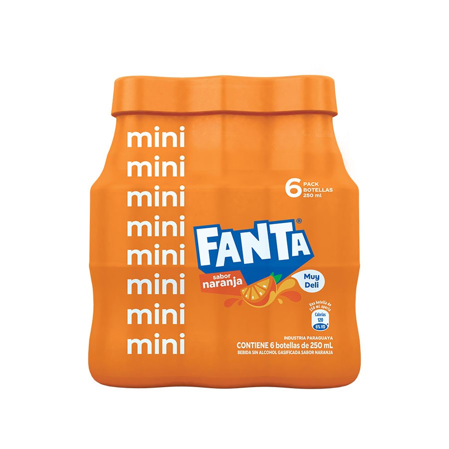Fanta Naranja 250ml x6