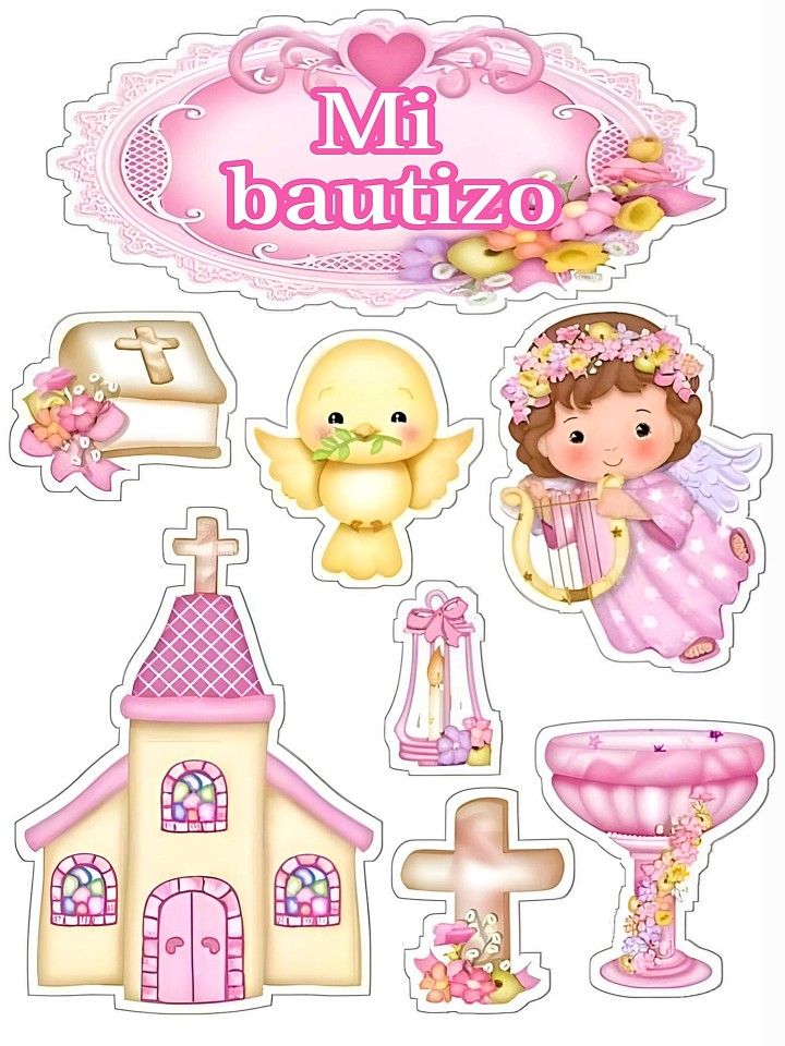Topper Bautismo Nena