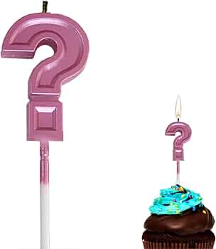 Vela Interrogacion Rosa