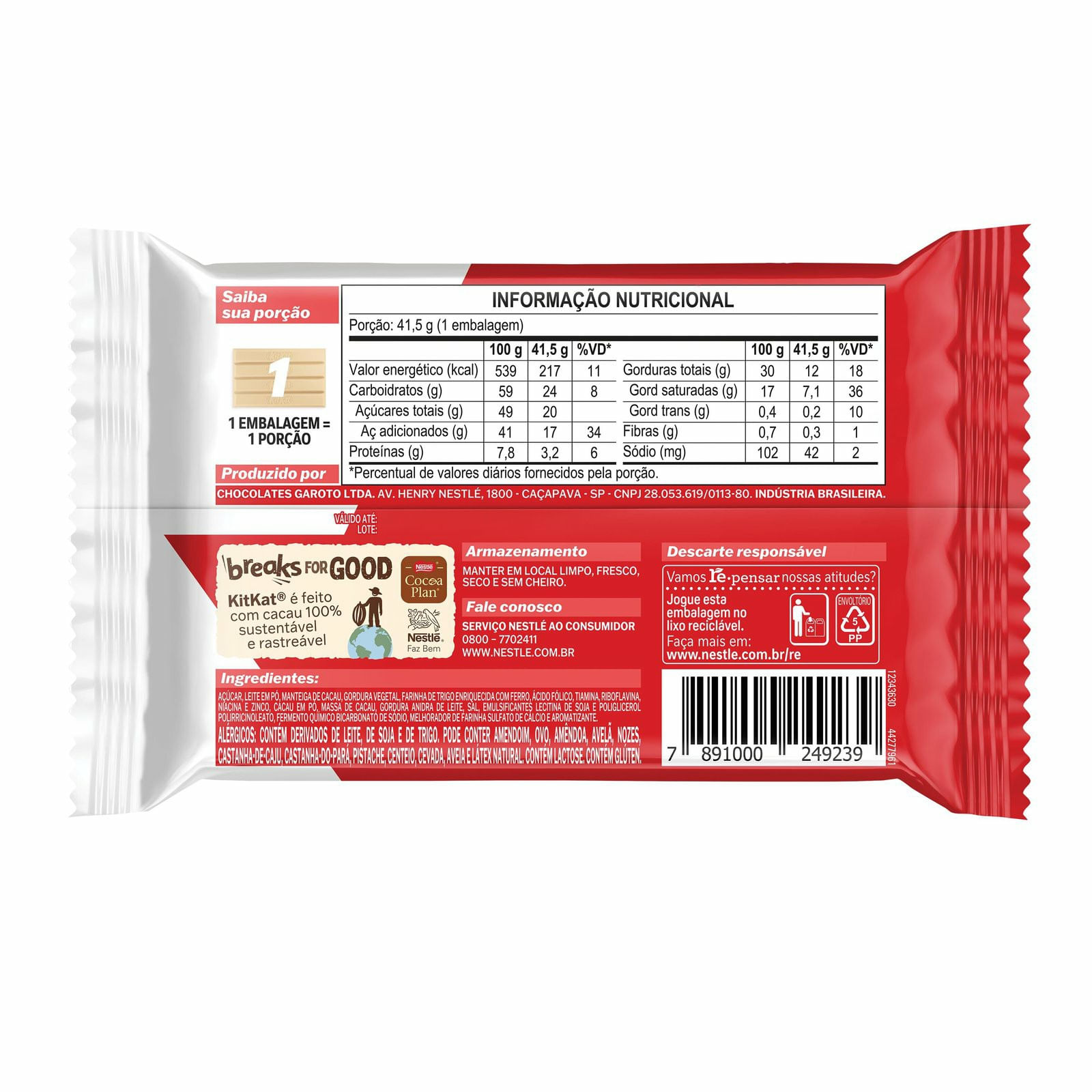 Kit Kat 4 Finger White 41,5g
