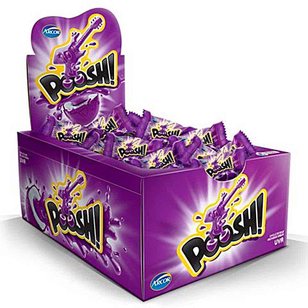 Chicle Poosh Uva 18x200g