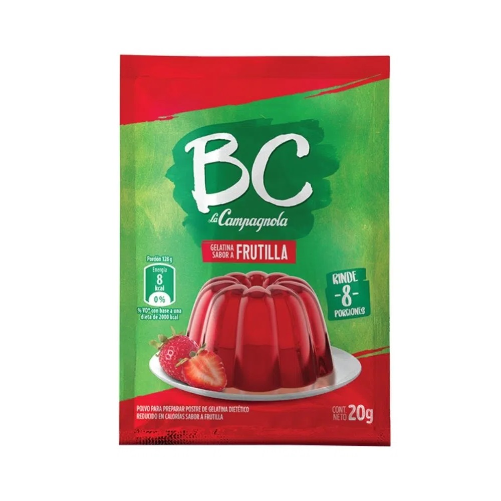 Gelatina Bg Frutilla 20g