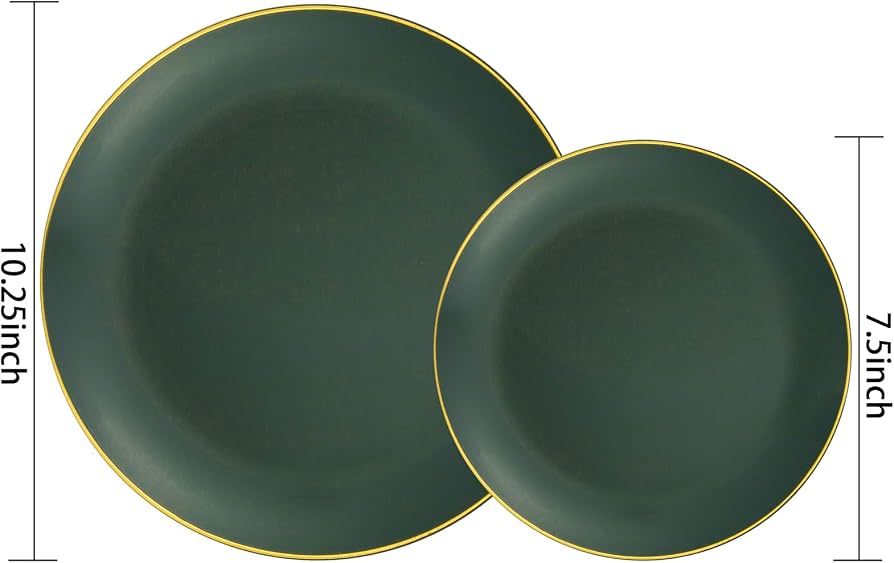 Plato Pr15 Verde Oscuro x10