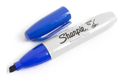 Marcador Permanente Azul Punta Biselada H-Hone
