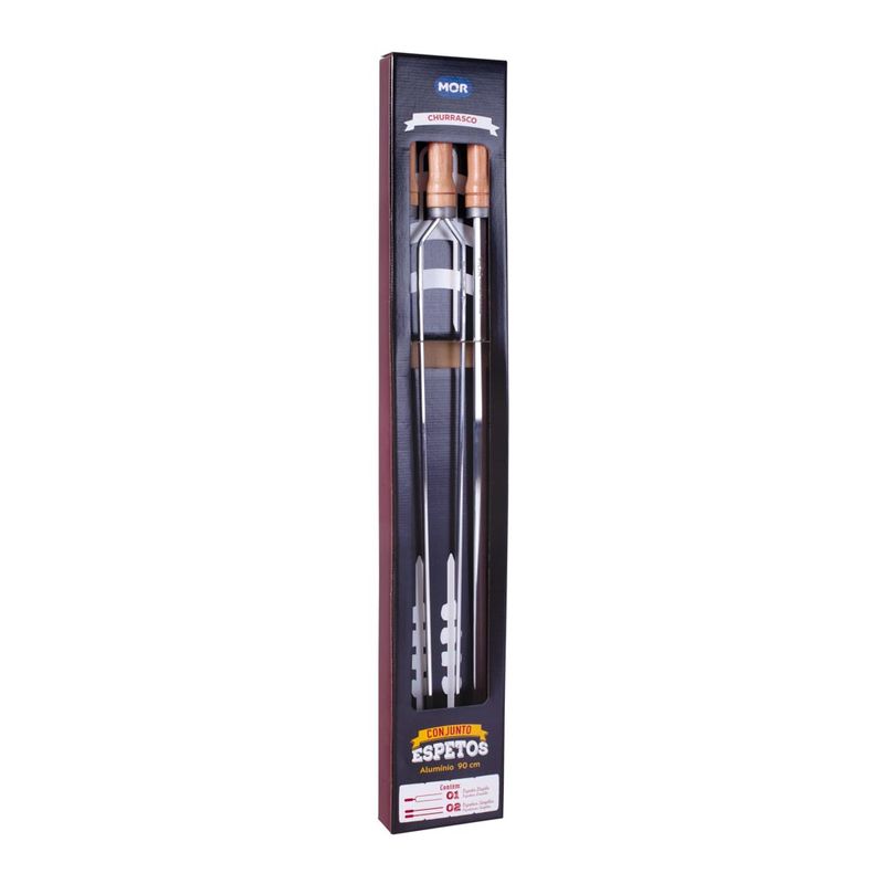 Set de Espeto Aluminio Charrua Mor