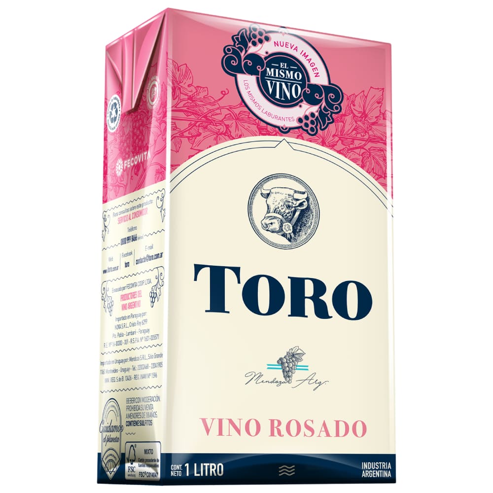 Vino Toro Rosado Carton 1L