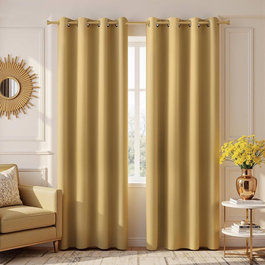Cortina Decorativa Dorada 100x20