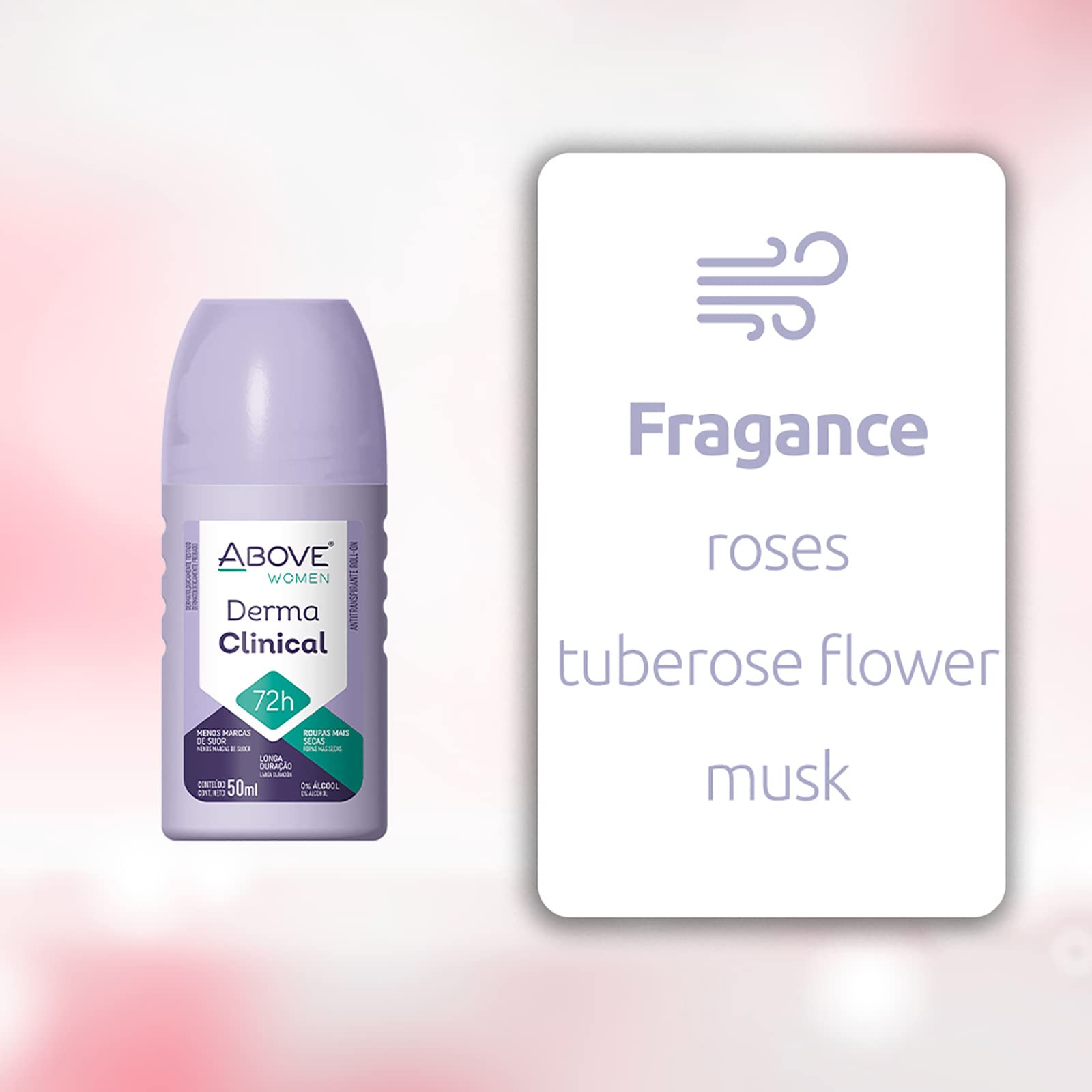 Desodorante Rollon Above Femenina Dermaclin 50ml