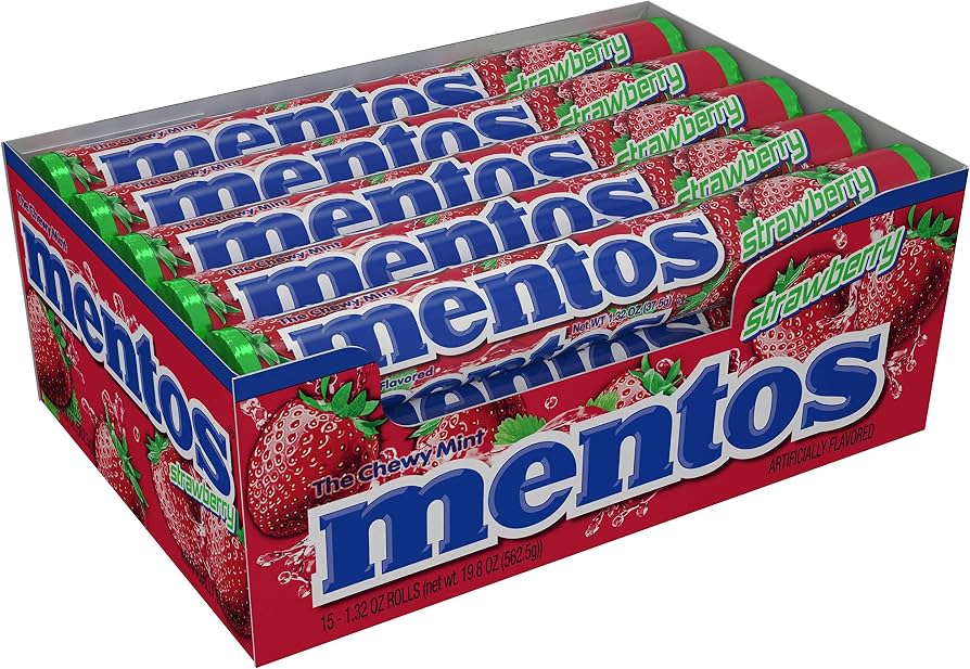 Mentos Strawb Fresa 24x12x29g