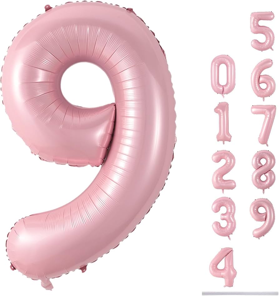 Globo 9.0 Motas Rosa Claro/blanco
