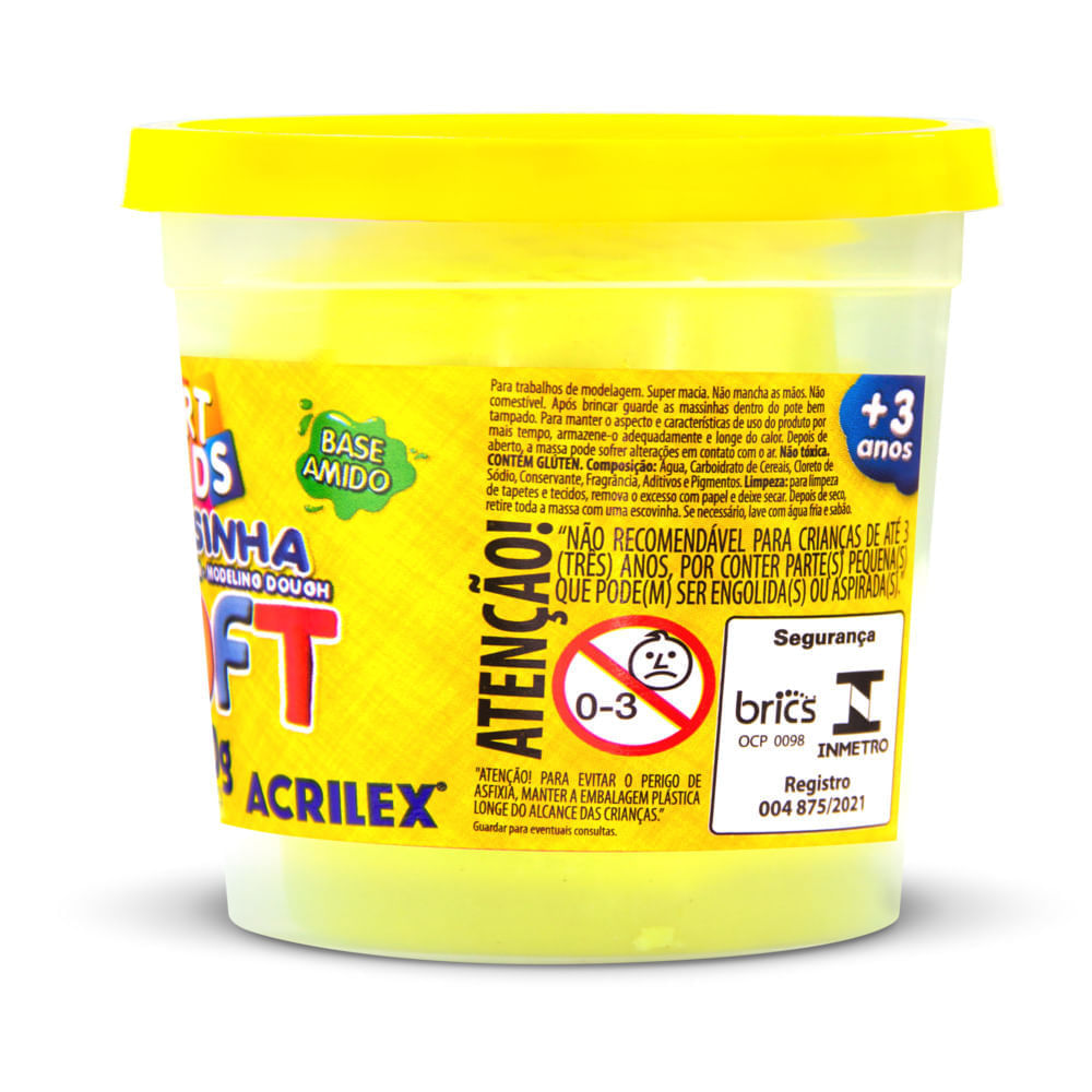 Plastilina Soft Amarillo Acrilex 150g