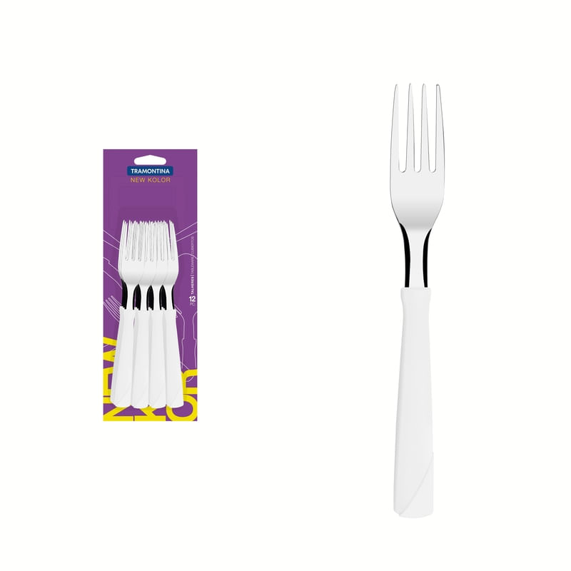 Tenedor New Kolor Blanco Tramontina 12pc