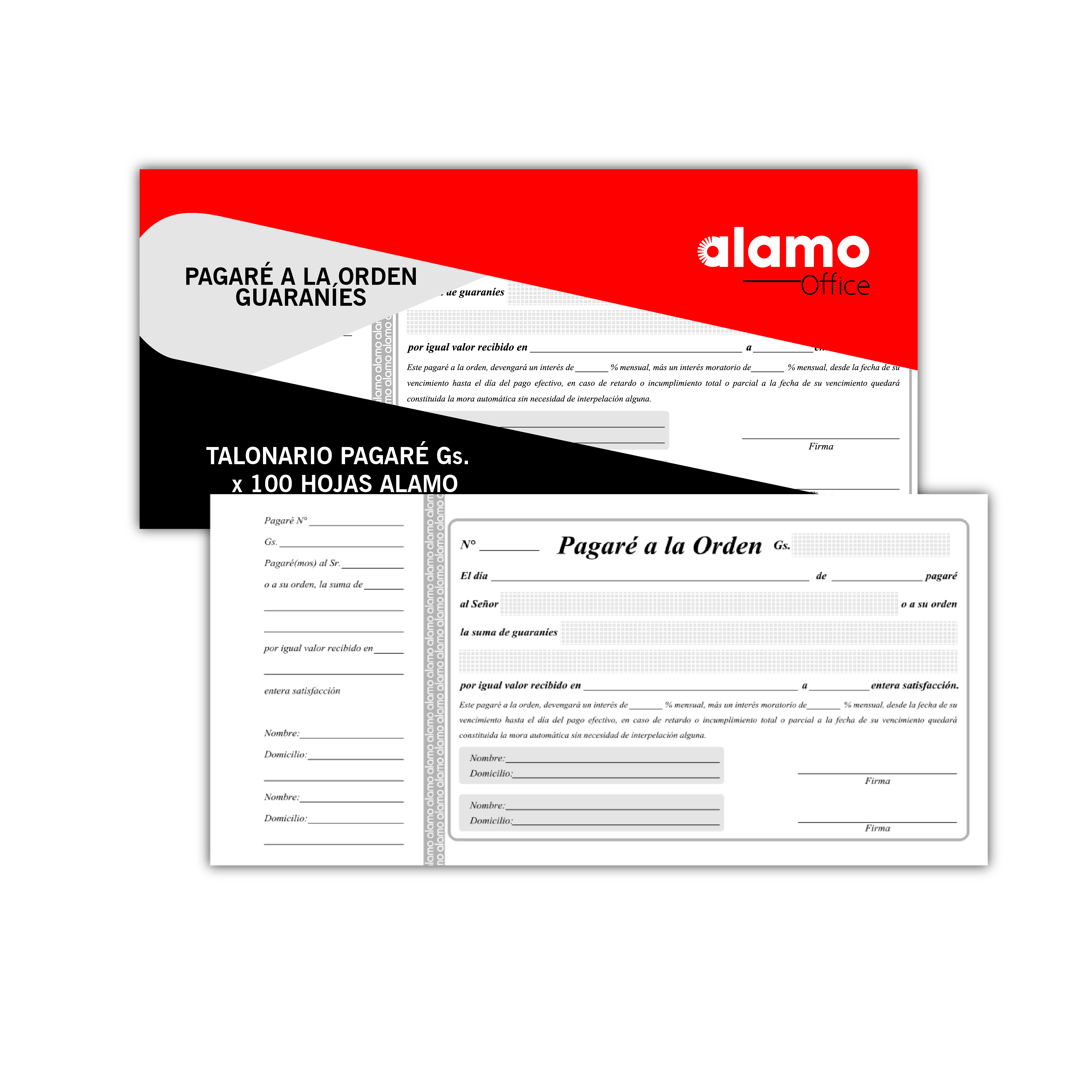 Talonarios Alamo de Pagare 100h