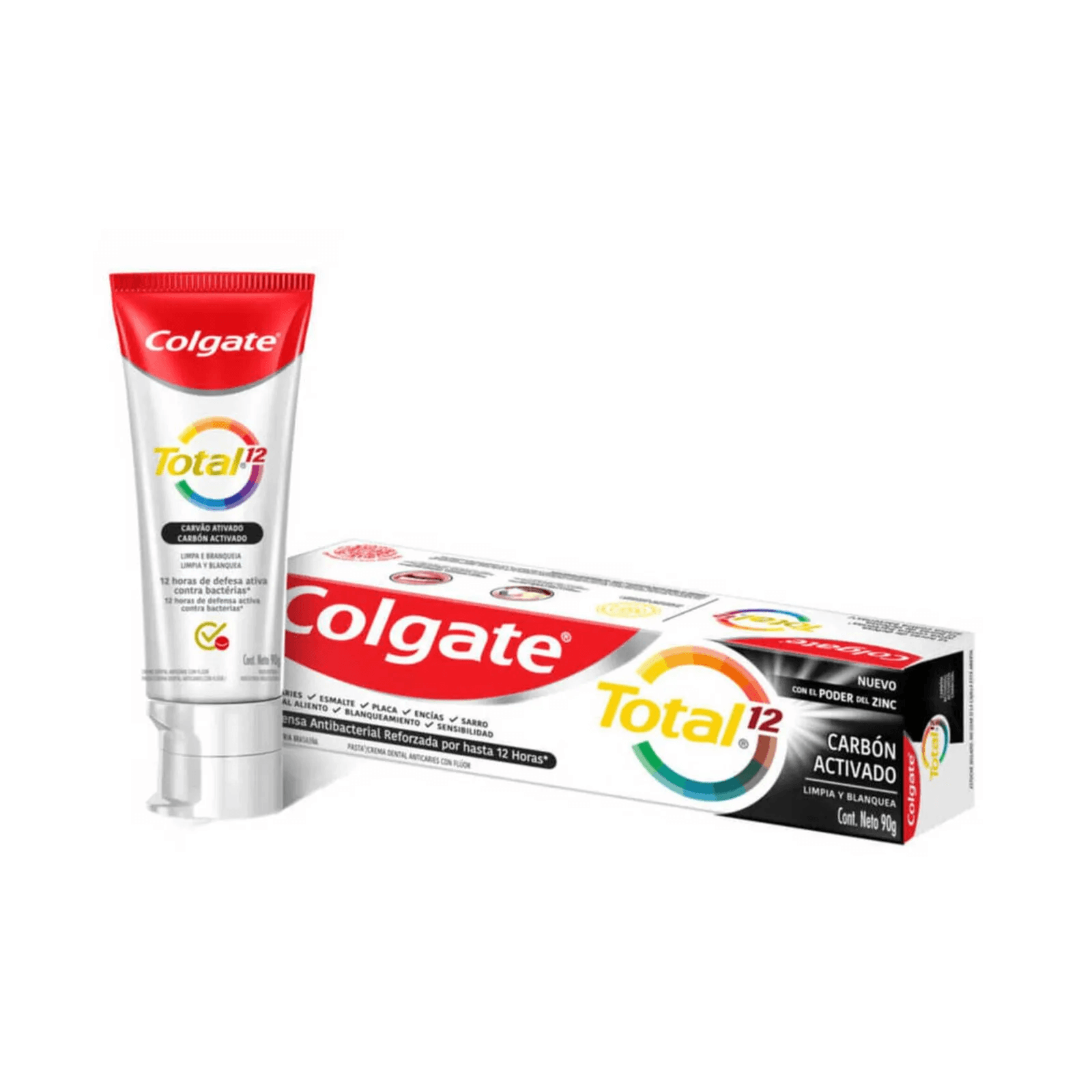 Colgate Crema Dental Total 12 Carbon Activado 90g